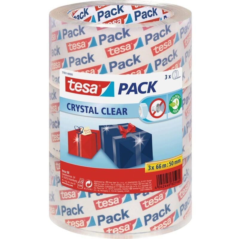 foto del prodotto ultra strong 57831 00000 01 nastro da imballo pack trasparente l x l 66 m x 50 mm 3 pz. tesa
