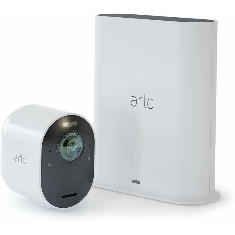 immagine 0 del prodotto ultra, telecamera 4k per sistema di videosorveglianza wifi senza fili, con faro e allarme, visione notturna a colori, audio, interno ed esterno,