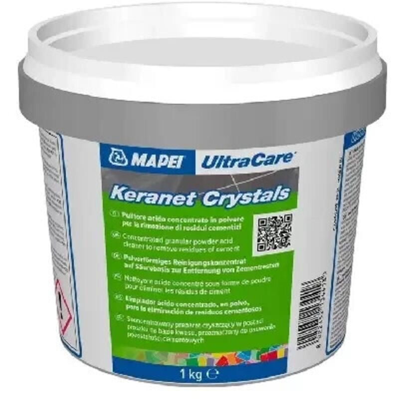 foto del prodotto ultracare keranet crystals pulitore base acida piastrelle polvere kg 1 mapei