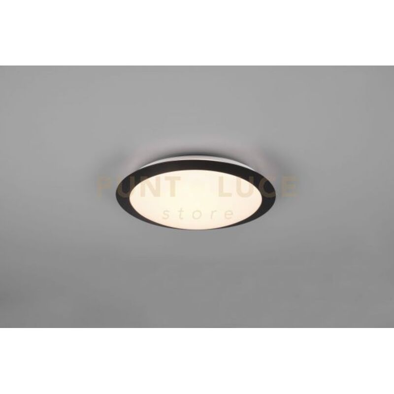 foto del prodotto umberto h2o plafoniera led 12w 1160lm, 3000k bordo nero ip44 d. 29cm