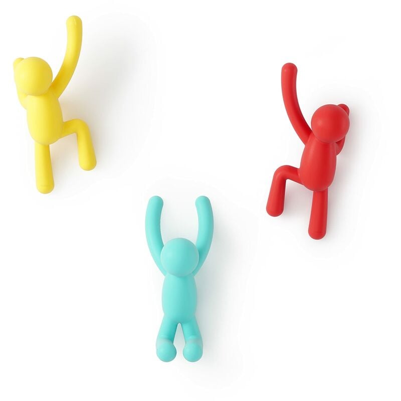 foto del prodotto umbra buddy ganci da parete, set di 3, colori assortiti 1