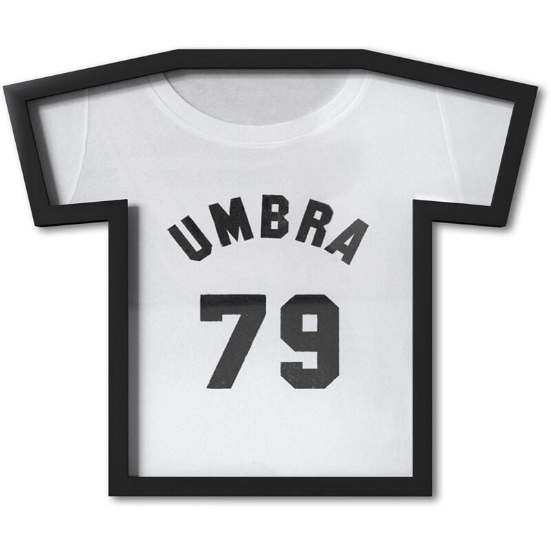 foto del prodotto umbra cornice in jersey con telaio a t portafoto per magliette e maglie per bambini e piccole taglie per adulti, taglia piccola, nera