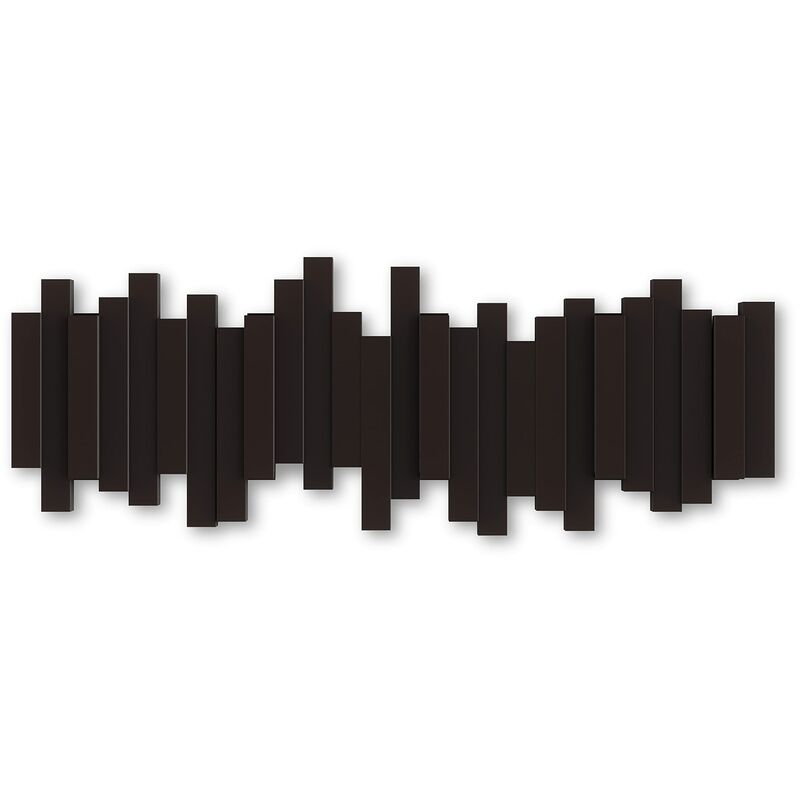 foto del prodotto umbra sticks attaccapanni da parete con 5 ganci ribaltabili, espresso marrone, 49.5 x 3 x 18 cm, 907.18 grammi