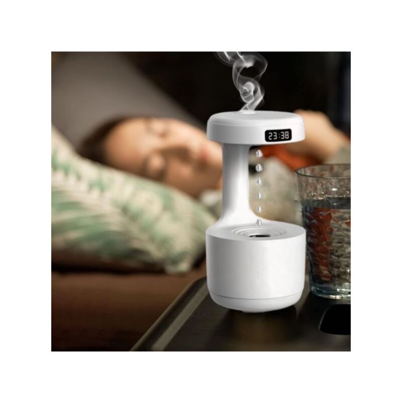 foto del prodotto umidificatore ambiente 5w contenitore acqua 600ml display a led lz599 usb