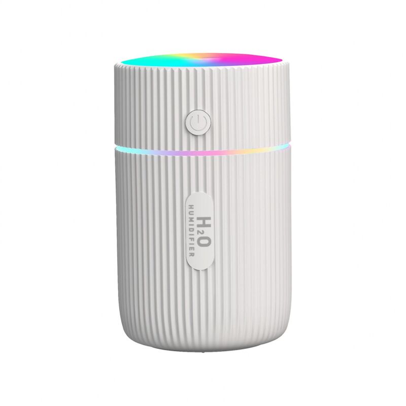 foto del prodotto umidificatore d aria, mini umidificatore a ultrasuoni, 2 modalit di nebulizzazione regolabili, luce notturna colorata con spegnimento automatico,