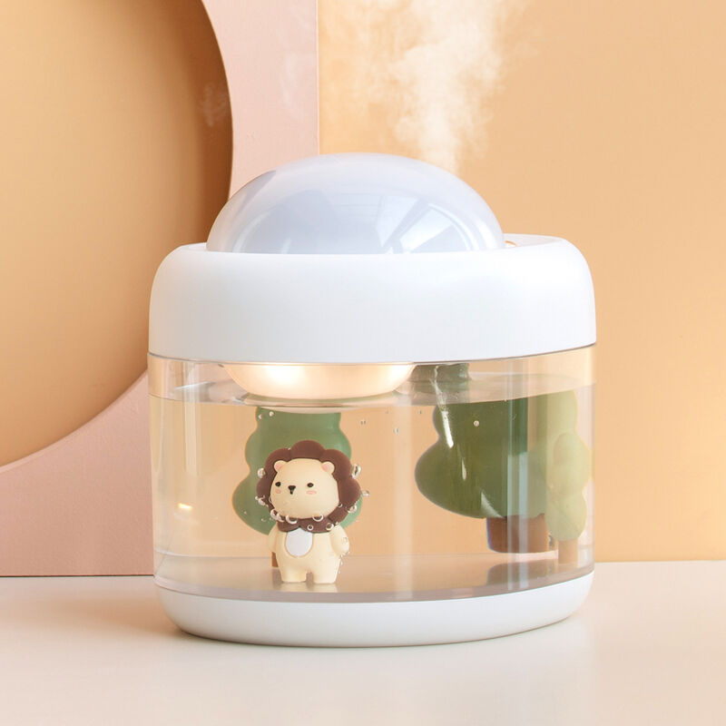 foto del prodotto umidificatore d aria, umidificatore ultrasonico silenzioso da 500 ml, umidificatore d aria per bambini, 2 7 ore di funzionamento, per la casa, la