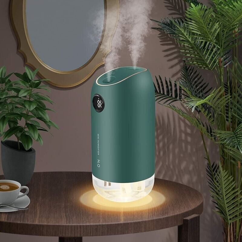foto del prodotto umidificatore da 500 ml, umidificatore ad ultrasuoni silenzioso da 23 db per bambini, umidificatore con spegnimento automatico per la casa, per