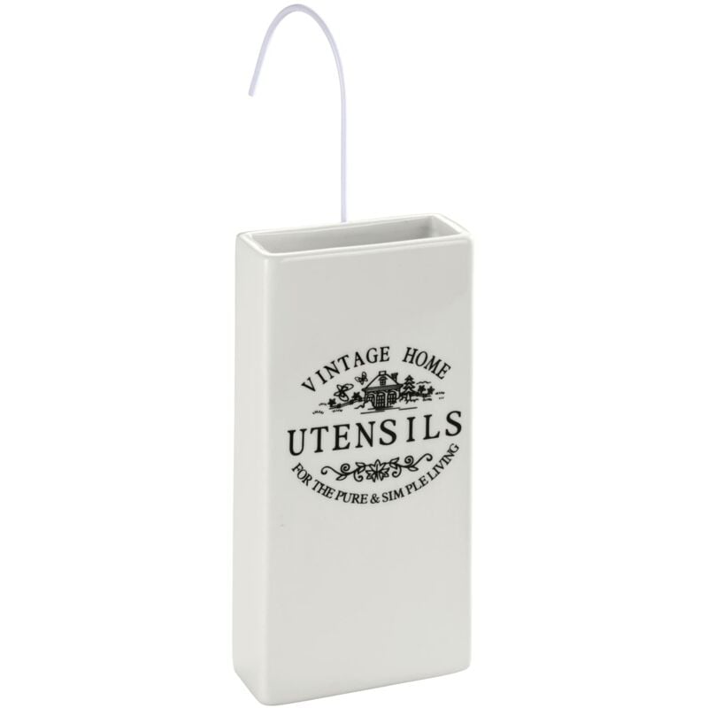 foto del prodotto umidificatore per radiatore vintage, da appendere con gancio incluso, in ceramica, 9x19,5x4 cm, bianco wenko