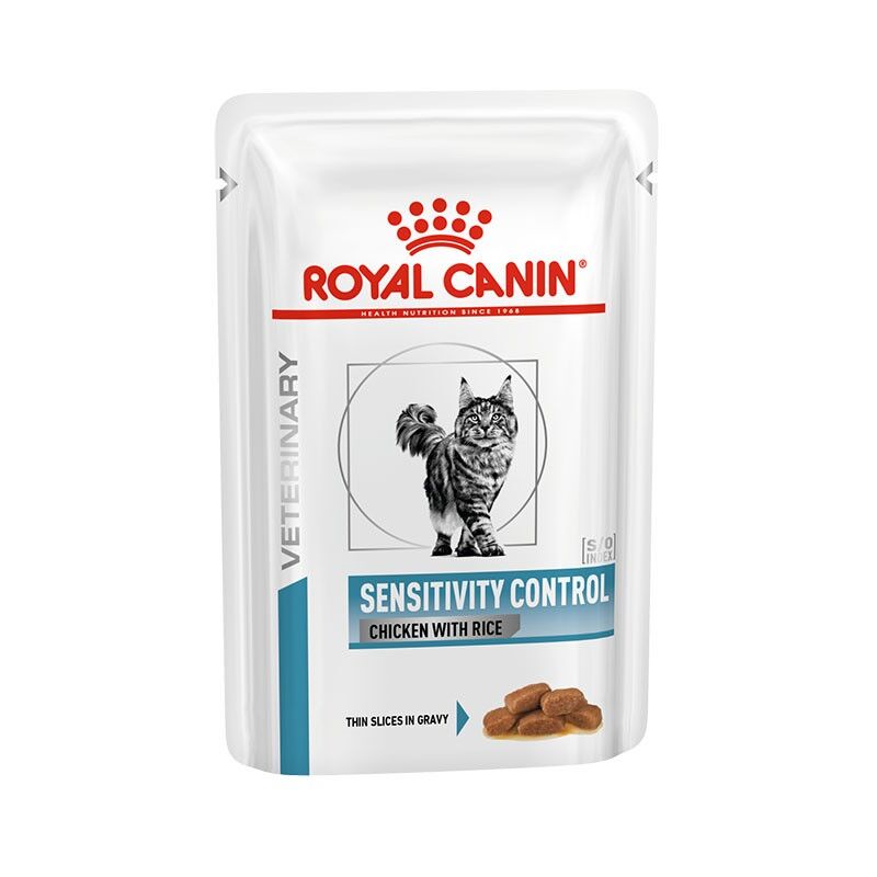foto del prodotto umido gatto busta 85 gr pollo sensitive royal canin