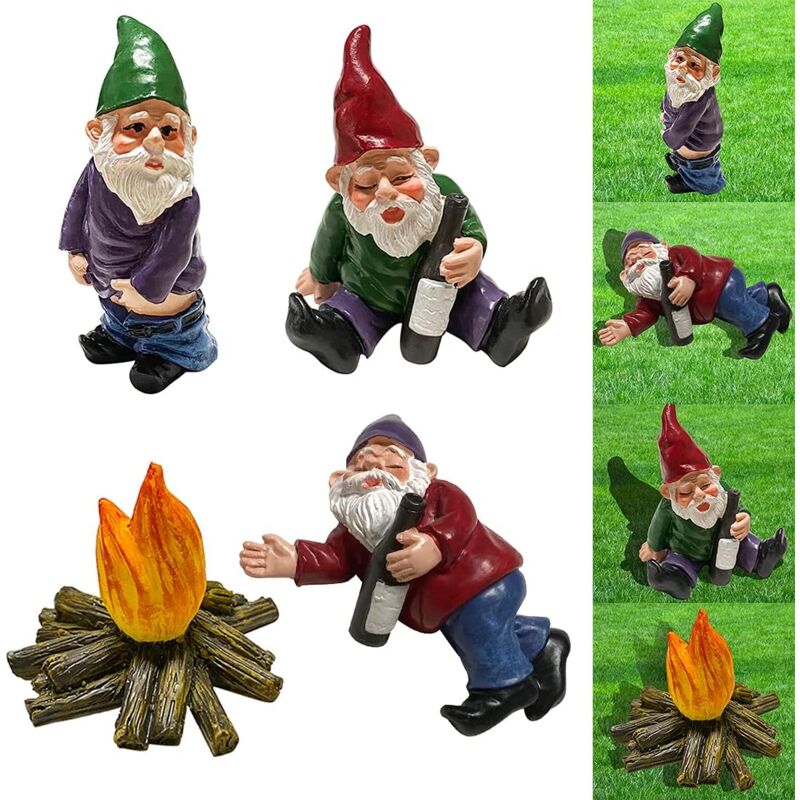 foto del prodotto umorismo gnomo da giardino gnomi con dito medio decorazioni per esterni sculture e statue decorazioni per giardino statua per interni o esterni
