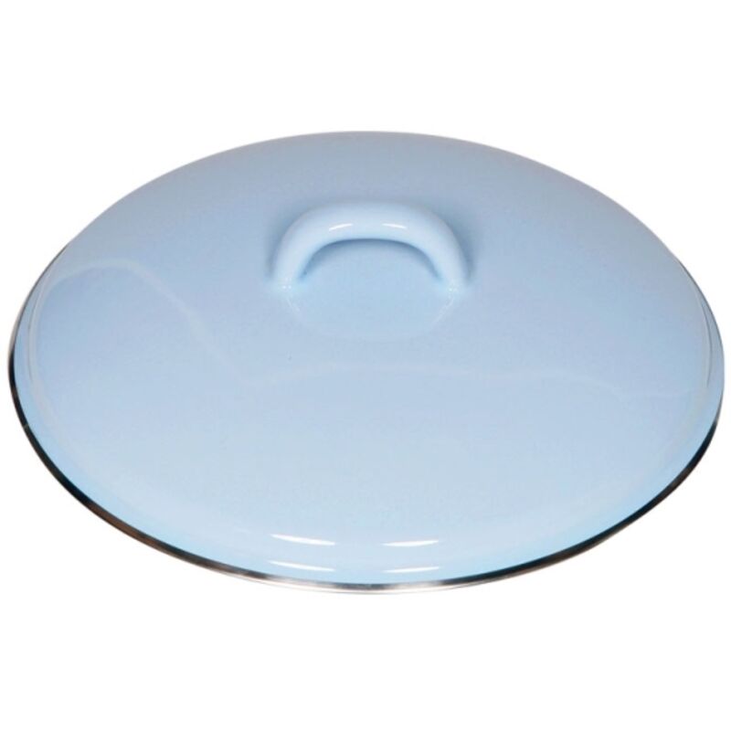 foto del prodotto unbekannt coperchio riess con bordo cromato 24cm smalto classic blu pastello