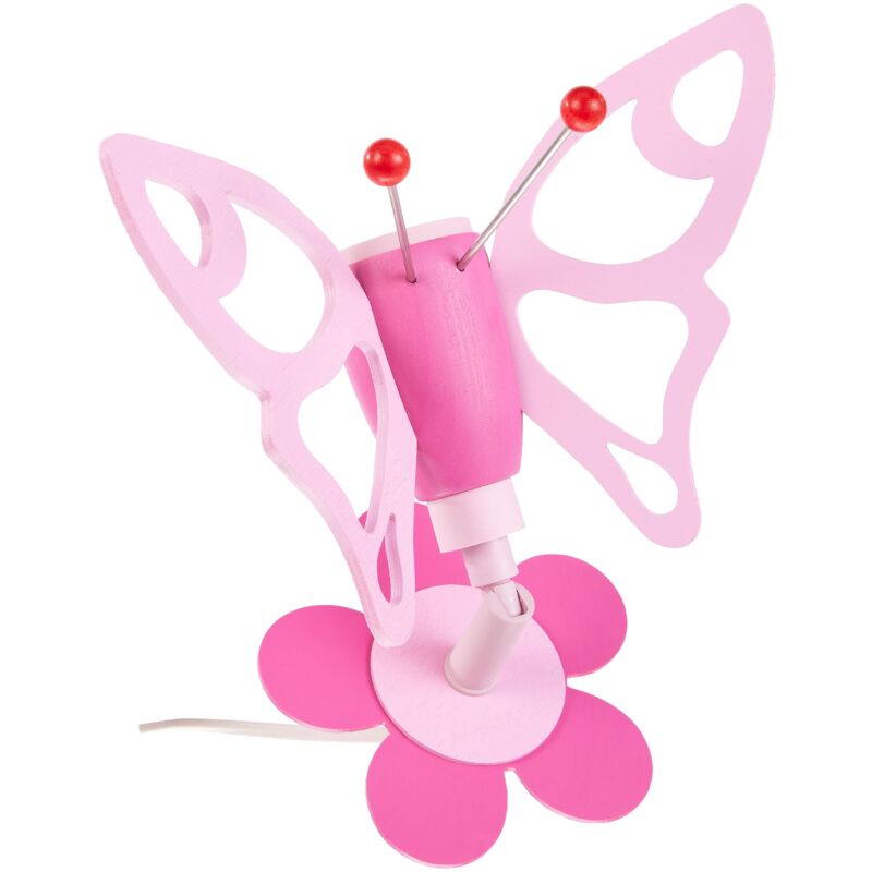 foto del prodotto unbekannt elobra kinderlampe bloccaggio muro punto della farfalla di legno leggero nursery, 122.877 rosa