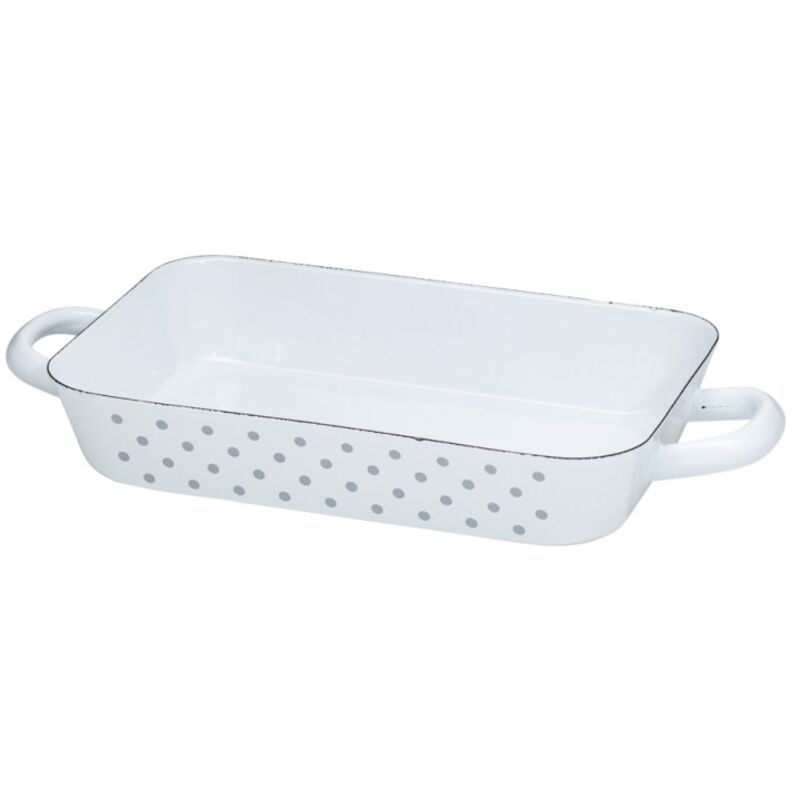 foto del prodotto unbekannt riess padella 26 17cm pirofila smaltata country dots grigio