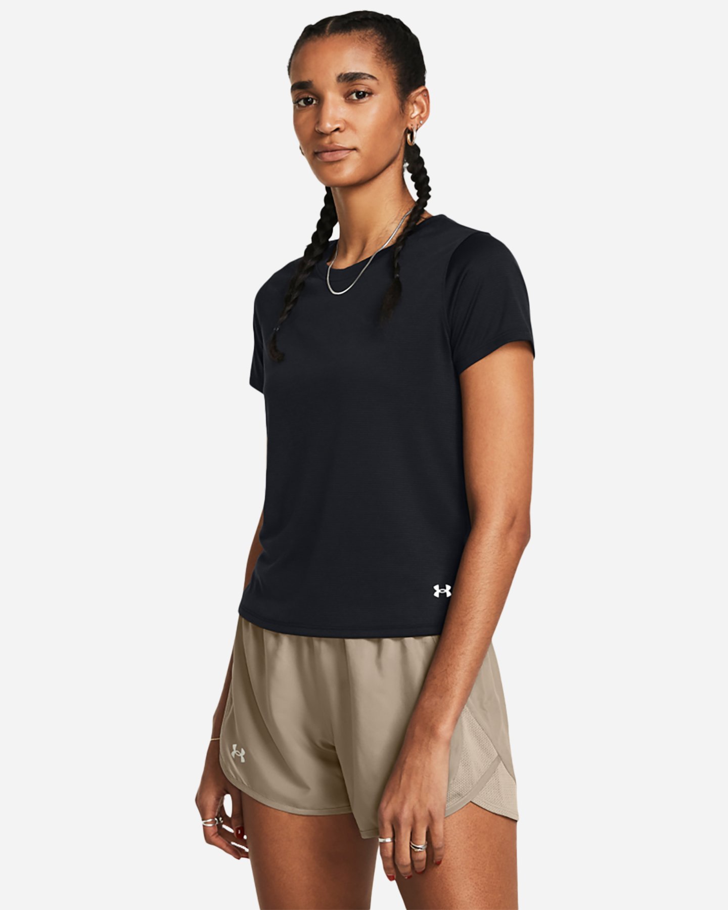 foto del prodotto under armour launch w t shirt running donna nero