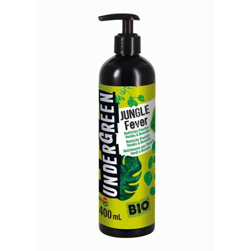 foto del prodotto undergreen jungle fever, nutrimento liquido per piante verdi e bonsai, consentito in agricoltura biologica, 400 ml