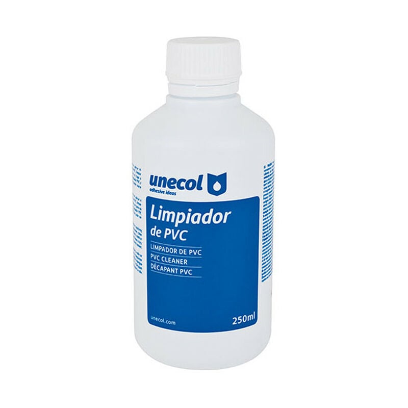 foto del prodotto unecol pulitore pvc 250 bottiglia di plastica da 250 ml pvc tubi rigidi speciali
