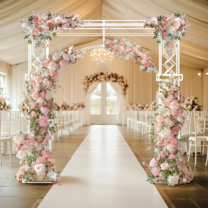 foto del prodotto unho arco struttura per matrimonio pesante metallo bianco per palloncini nozze creativo sfondo allestimento cerimonia