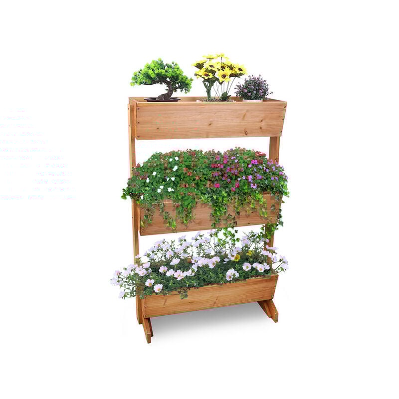 foto del prodotto unho fioriera per erbe aromatiche da esterno fioriera legno, orto verticale fioriera da balcone giardino verticale piante cucina interno fioriera