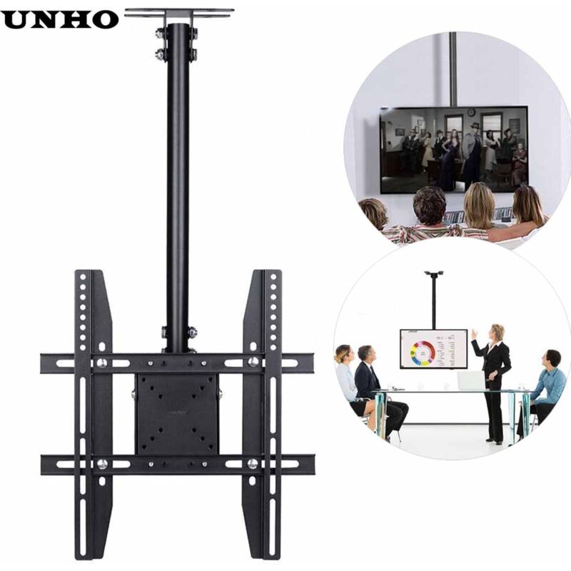 foto del prodotto unho soporte tv techo para 23 65 pulgadas inclinable y giratorio altura ajustable para pantalla plana led lcd plasma vesa 600 400