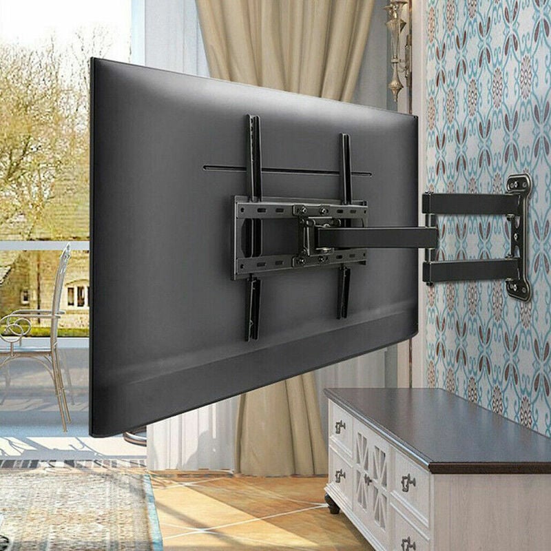 foto del prodotto unho staffa tv montaggio a parete doppi bracci supporto stabile ultra forte lcd led 32 55 pollici