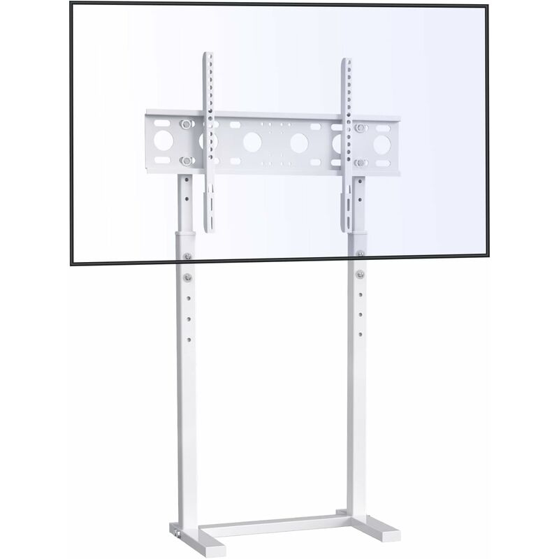 foto del prodotto unho supporto tv da pavimento bianco porta tv da terra per 32 65 pollici verticale universale altezza regolabile max vesa 600x400mm
