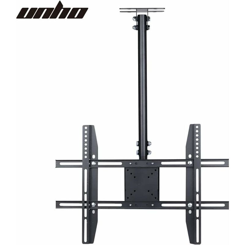 foto del prodotto unho supporto tv soffitto staffa da parete per tv inclinabile e girevole regolabile in altezza per monitor lcd led plasma da 23 a 165,1 cm max