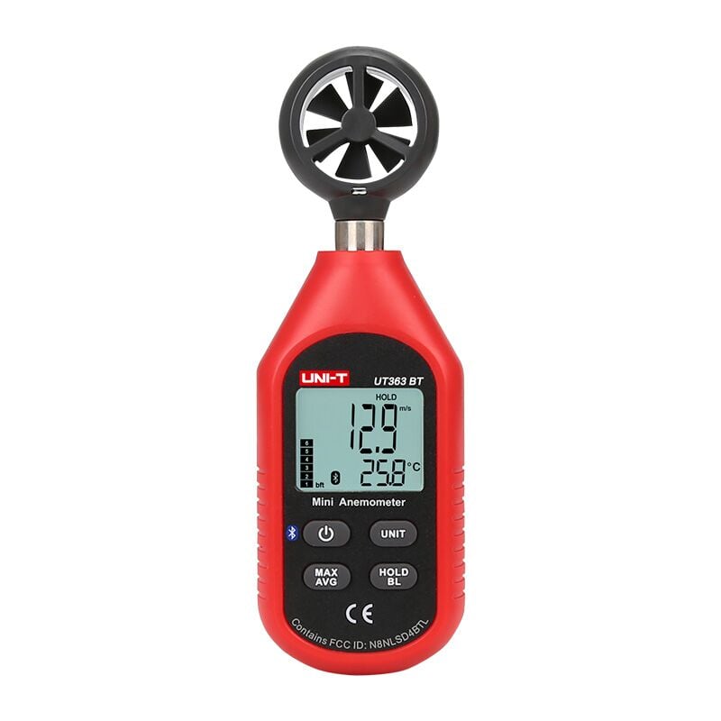 foto del prodotto uni t anemometro digitale ut363, 0 30m s, temperatura 1050 c 14122 f