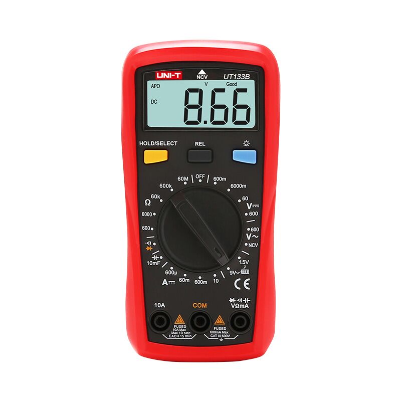 foto del prodotto uni t multimetro digitale autorange ut 133a catiii 600v funzioni tensione dc, tensione ac, corrente dc, corrente ac, resistenza, capacit ,