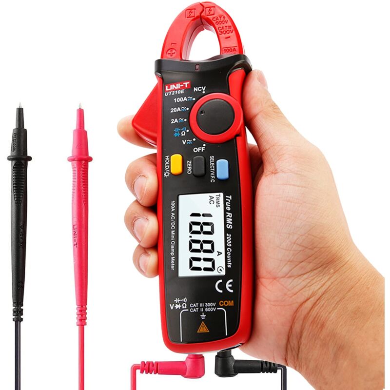 foto del prodotto uni t ut210e multimetro a pinza multimetro digitale palmare rms ac dc mini multimetro a pinza