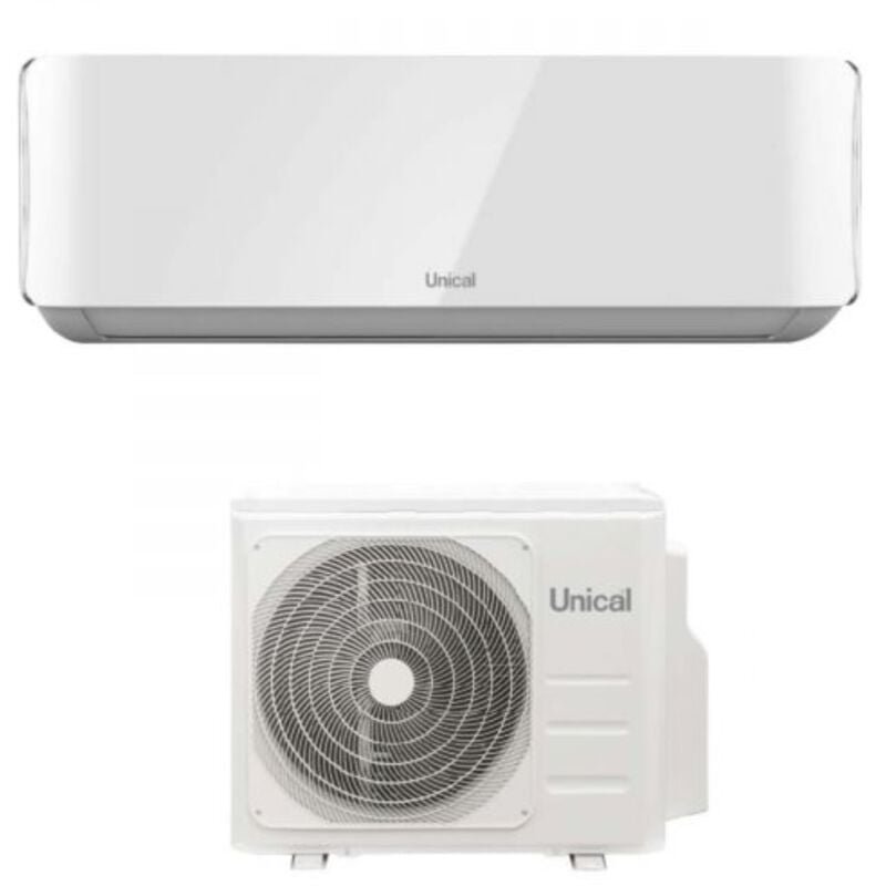 foto del prodotto unical climatizzatore condizionatore inverter mono split serie air cristal 10000 btu kmun 10h r 32 wi fi optional