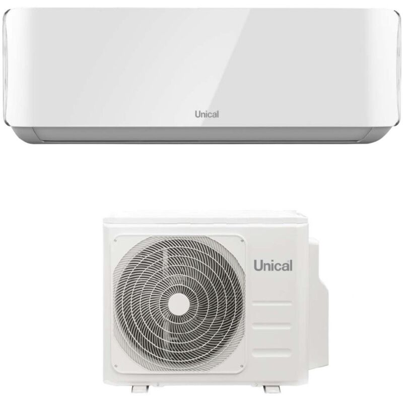 foto del prodotto unical climatizzatore condizionatore inverter mono split serie air cristal 24000 btu kmun 24h r 32 wi fi optional