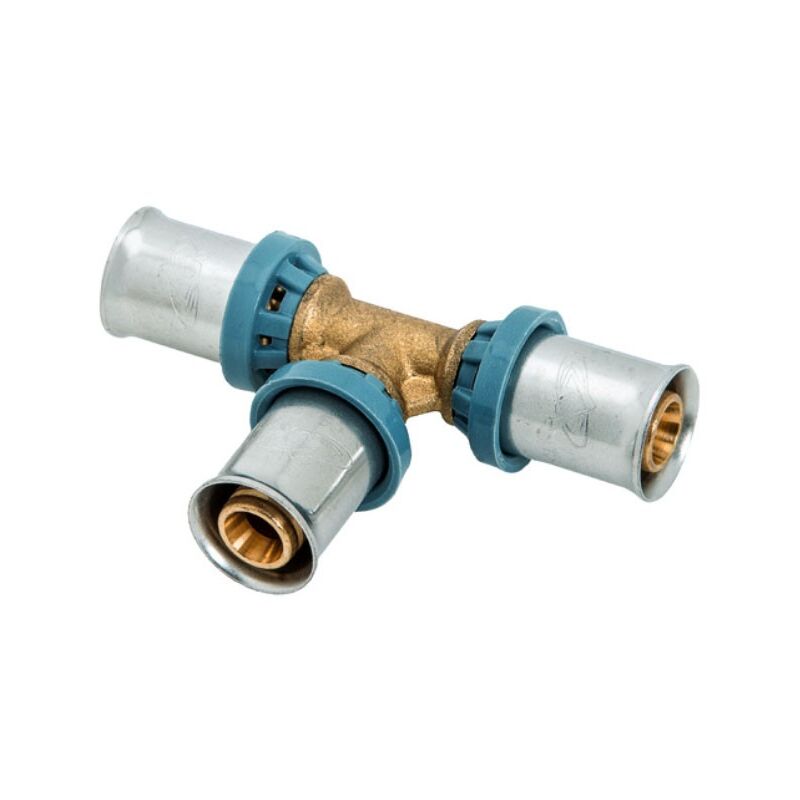 foto del prodotto unidelta 4005 tee a 90 raccordo 20 in ottone a pressare deltapress 4005200000001