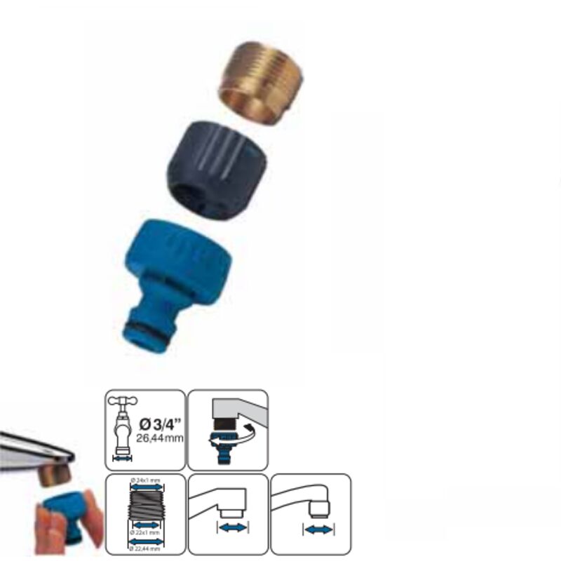 foto del prodotto uniflex 620702 presa rubinetto in ottone