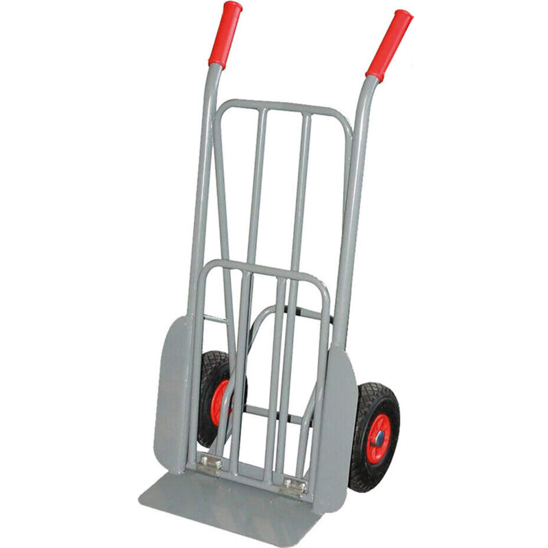 foto del prodotto uniko carrello portasacchi con pala ribaltabile acciaio verniciato portata max 150kg