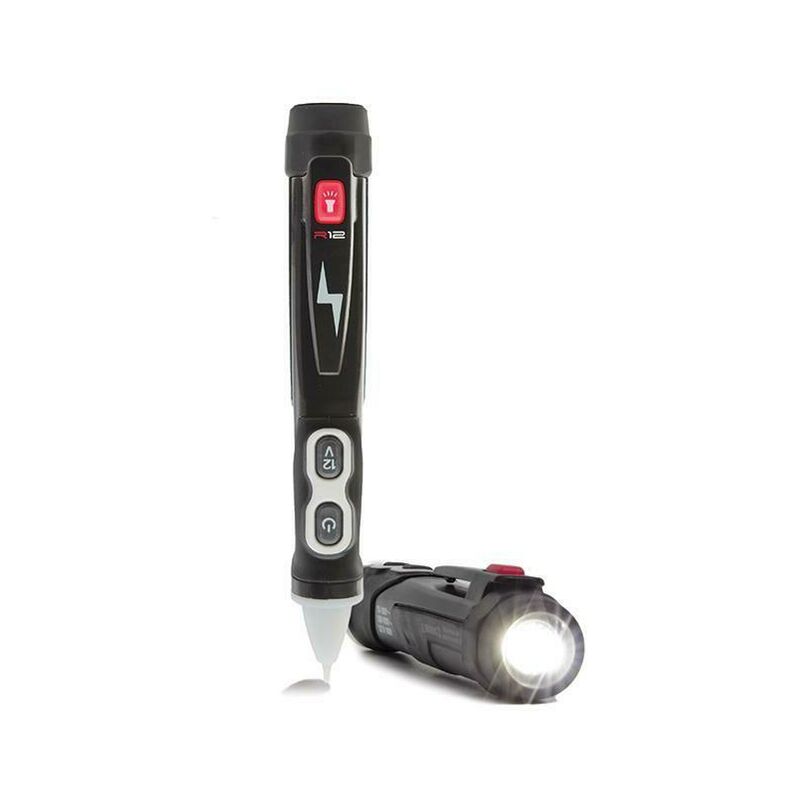 foto del prodotto uniks cercafase cat iii 100v r12 rilevatore di tensione senza contatto con torcia r12