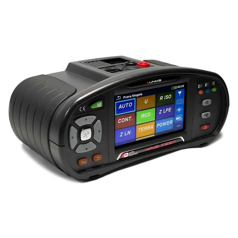 foto del prodotto uniks - multifunzione kingtest per certificare impianti elettrici kingtest
