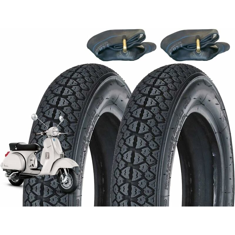 foto del prodotto union 2 pneumatici 100 90 10 2 camere d aria per scooter piaggio vespa vespone ape 61l gomme copertoni disegno