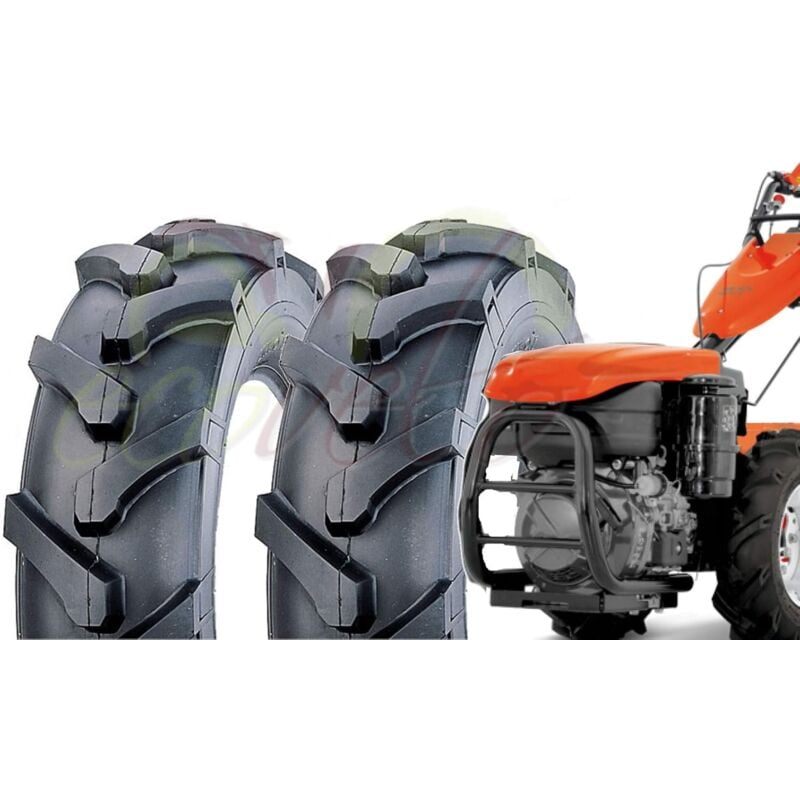 foto del prodotto union 2 pneumatici 5.00 10 tm per trattorino gomme rinforzare 6pr 6 tele ruote copertoni motozappa