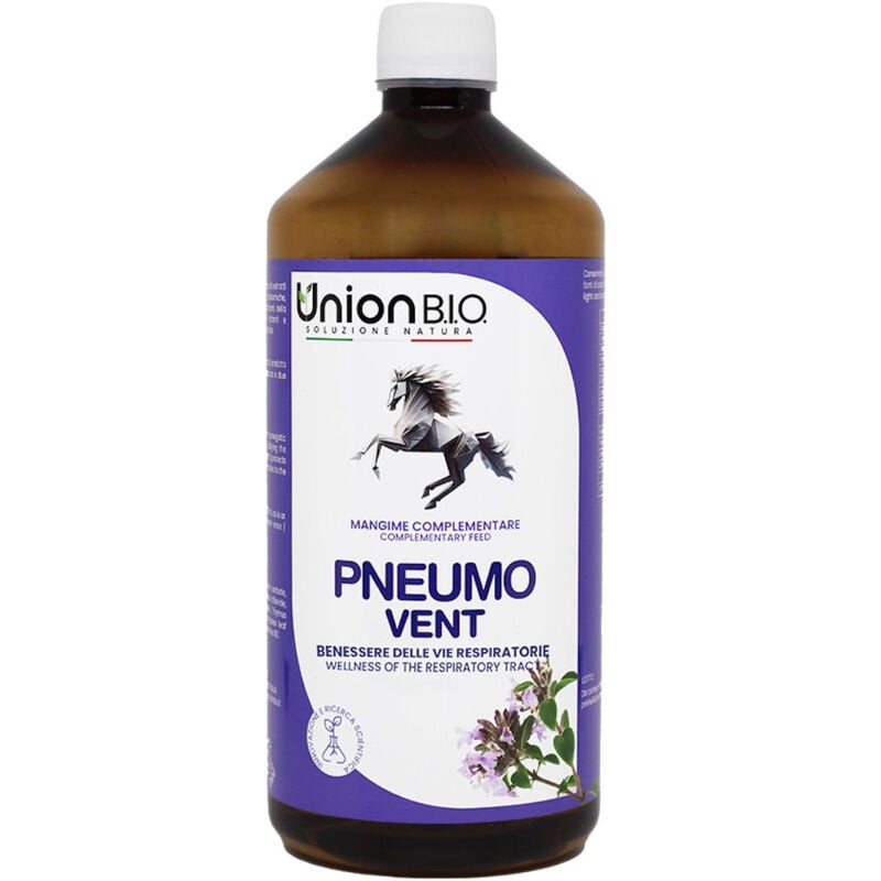 foto del prodotto union pneumo vent mangime complementare per cavalli ricco di estratti vegetali con propriet balsamiche 1000 ml
