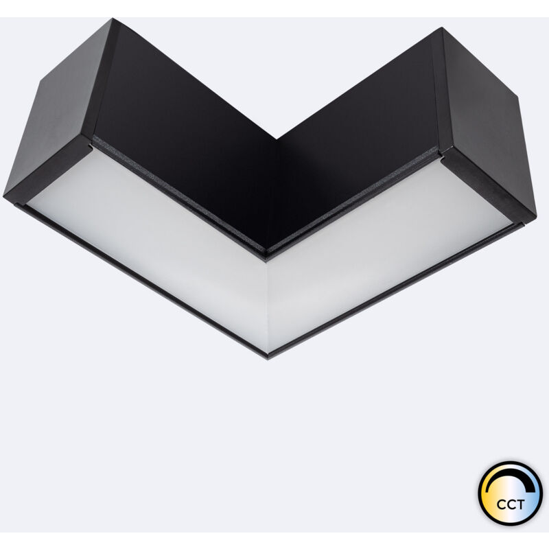 foto del prodotto unione l per barra lineare led luxor 8w nero