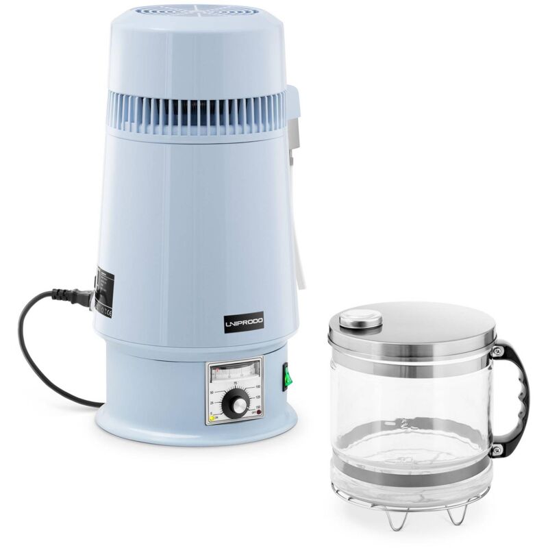 foto del prodotto uniprodo distillatore acqua con temperatura regolabile acciaio inox caraffa in vetro 4 l