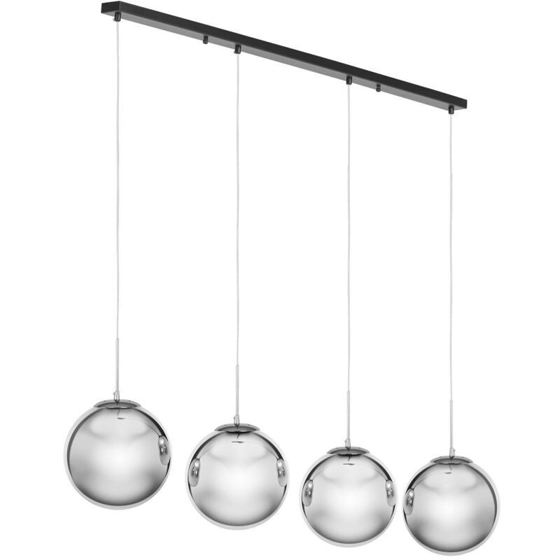 foto del prodotto uniprodo lampada a sospensione 4 punti luce vetro fum lampadari a sospensione