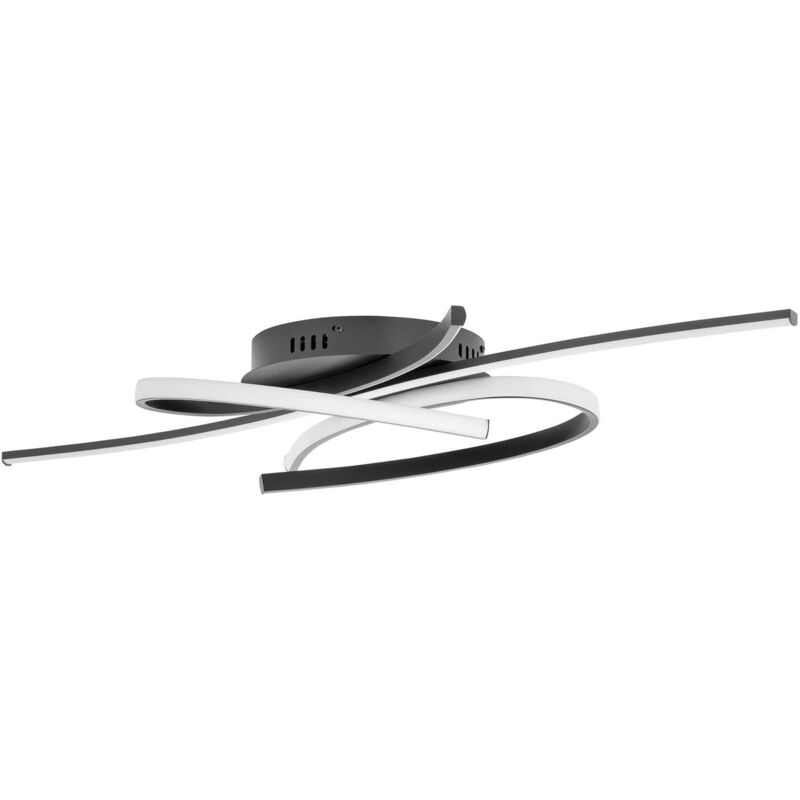 foto del prodotto uniprodo plafoniera 3 linee intrecciate telecomando plafoniera led soffitto