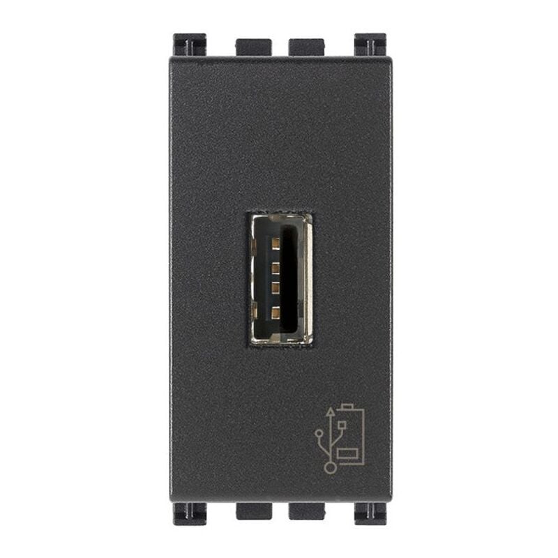 foto del prodotto unit alimentazione vimar arke usb 5v 1,5a 1 modulo grigio scuro 19292