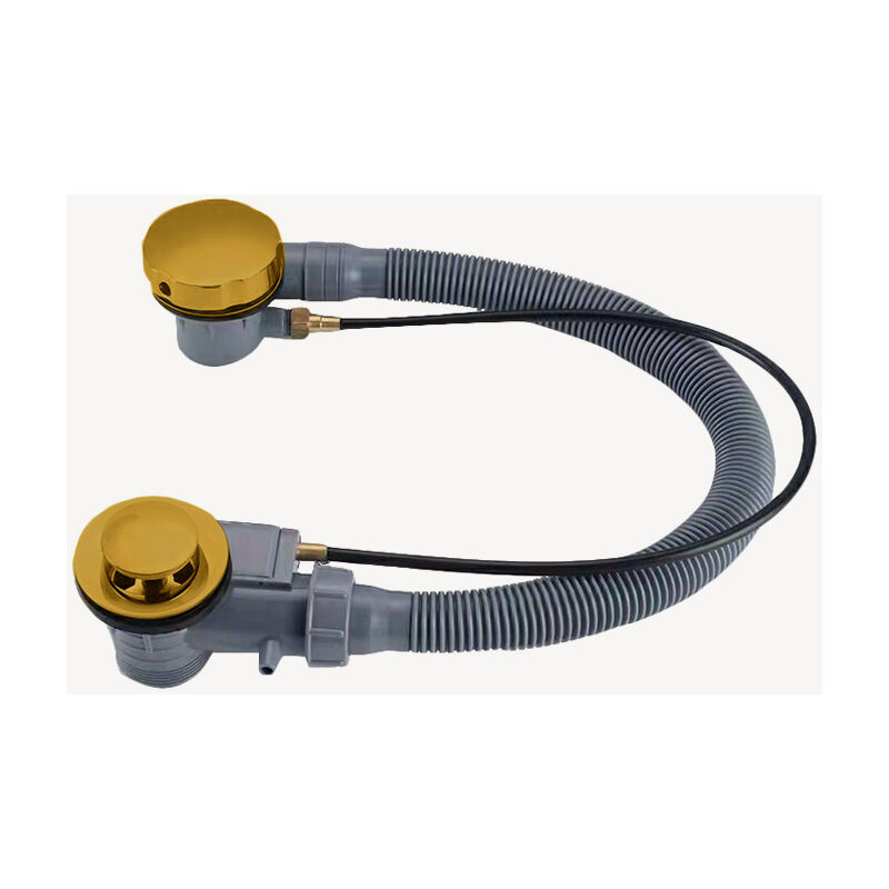 foto del prodotto unità di scarico clic-clac placcata oro per vasca da bagno