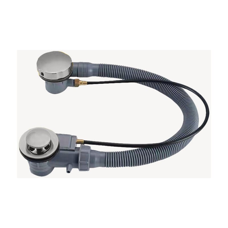 foto del prodotto unità di scarico per vasca da bagno clic-clac in nichel spazzolato