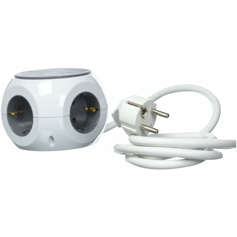 foto del prodotto unitec 30023 presa multipla, bianco