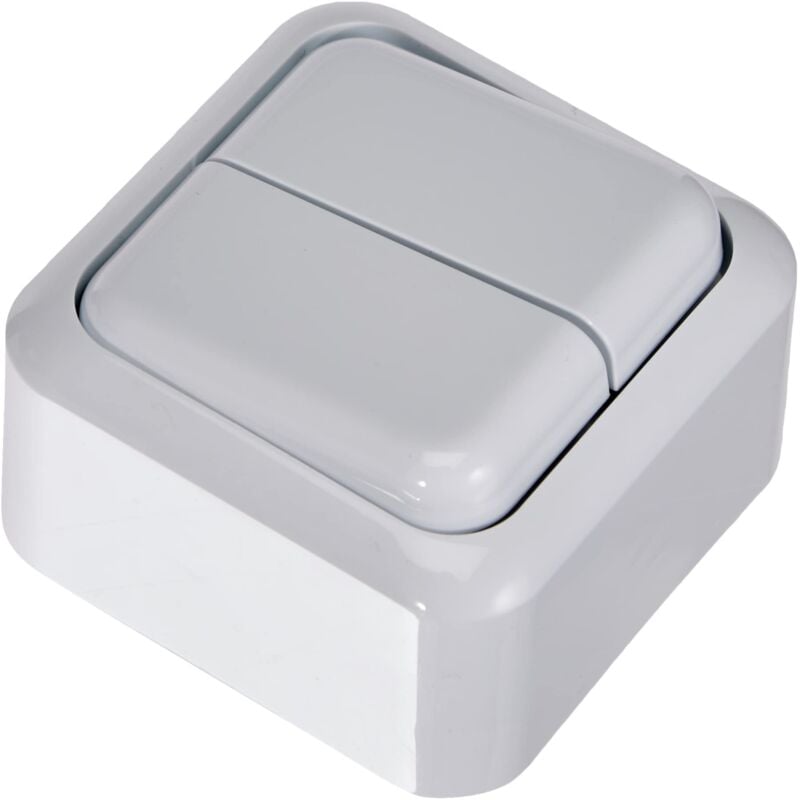 foto del prodotto unitec 42011l - interruttore in serie da parete, singolo, standard, colore bianco