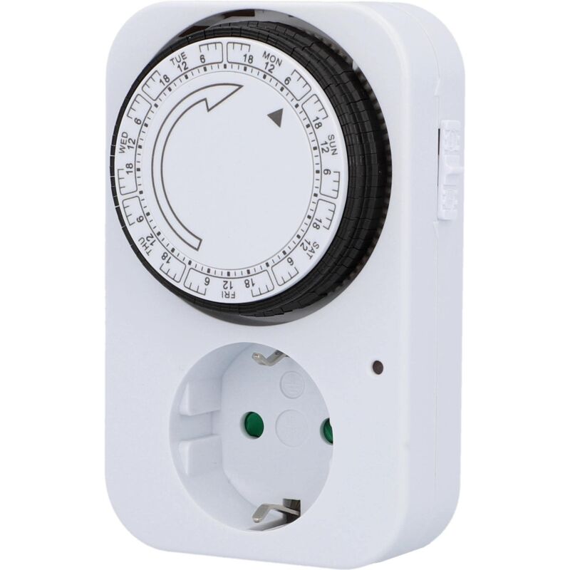 foto del prodotto unitec timer settimanale meccanico interni ip20 analogico bianco 2 ore regolabile