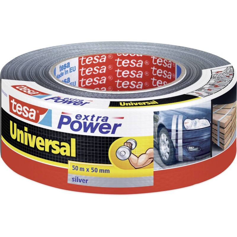 foto del prodotto universal 56389 00000 11 nastro in tessuto extra power argento l x l 50 m x 50 mm 1 pz. tesa